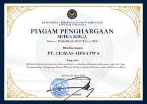PIAGAM PENGHARGAAN MITRA KERJA PT. CIOMAS ADISATWA