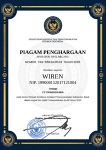 PIAGAM PENGHARGAAN ASN WIREN