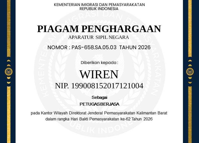 PIAGAM PENGHARGAAN ASN WIREN